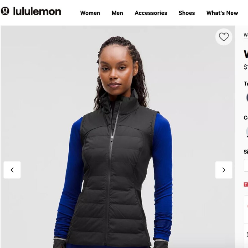 Brand New with Tags LULULEMON Down For It All Vest. Size 8